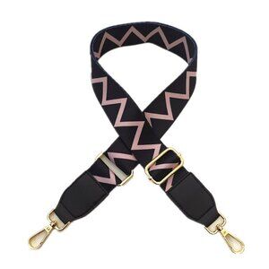 Adjustable Replacement Bag Wide Strap Black With Zigzag